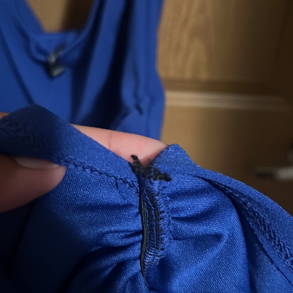 ROYAL BLUE Windsor Totally Chic One-Shoulder Mini Dress - Picture 5 of 6